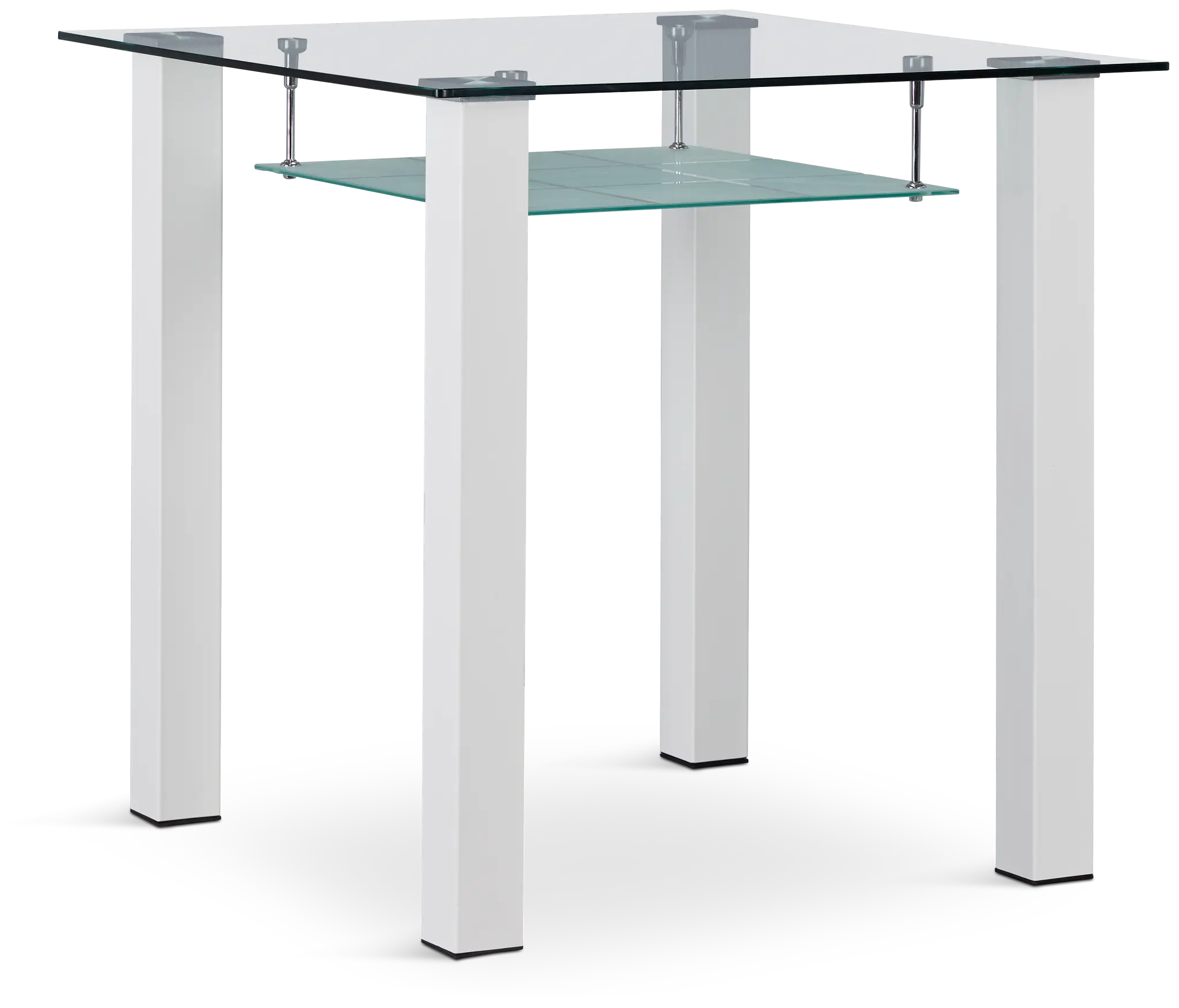 Vienna White Glass Square High Dining Table Vienna White Glass Square High Dining Table
