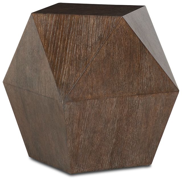 Linea Dark Tone Geometric End Table