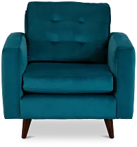 Mila Teal Velvet Chair
