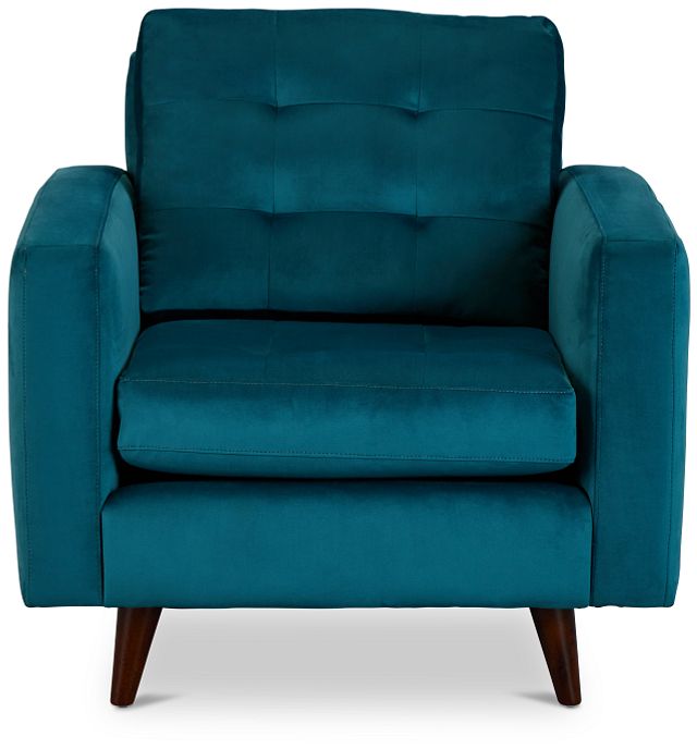 Mila Teal Velvet Chair (3)