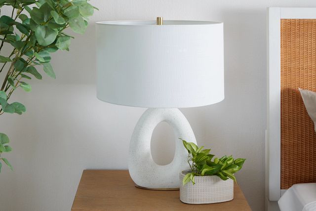 Lorna White Terrazzo Table Lamp