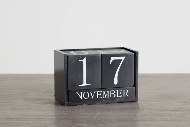 Kibo Black Wood Calendar