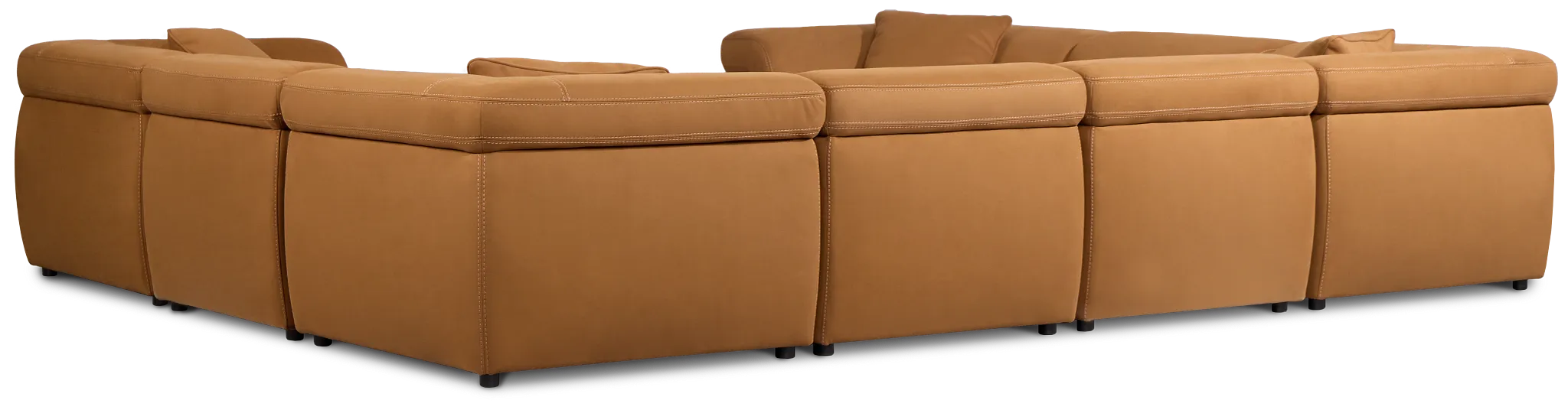 Aria Medium Brown Micro 8-piece Modular Sectional