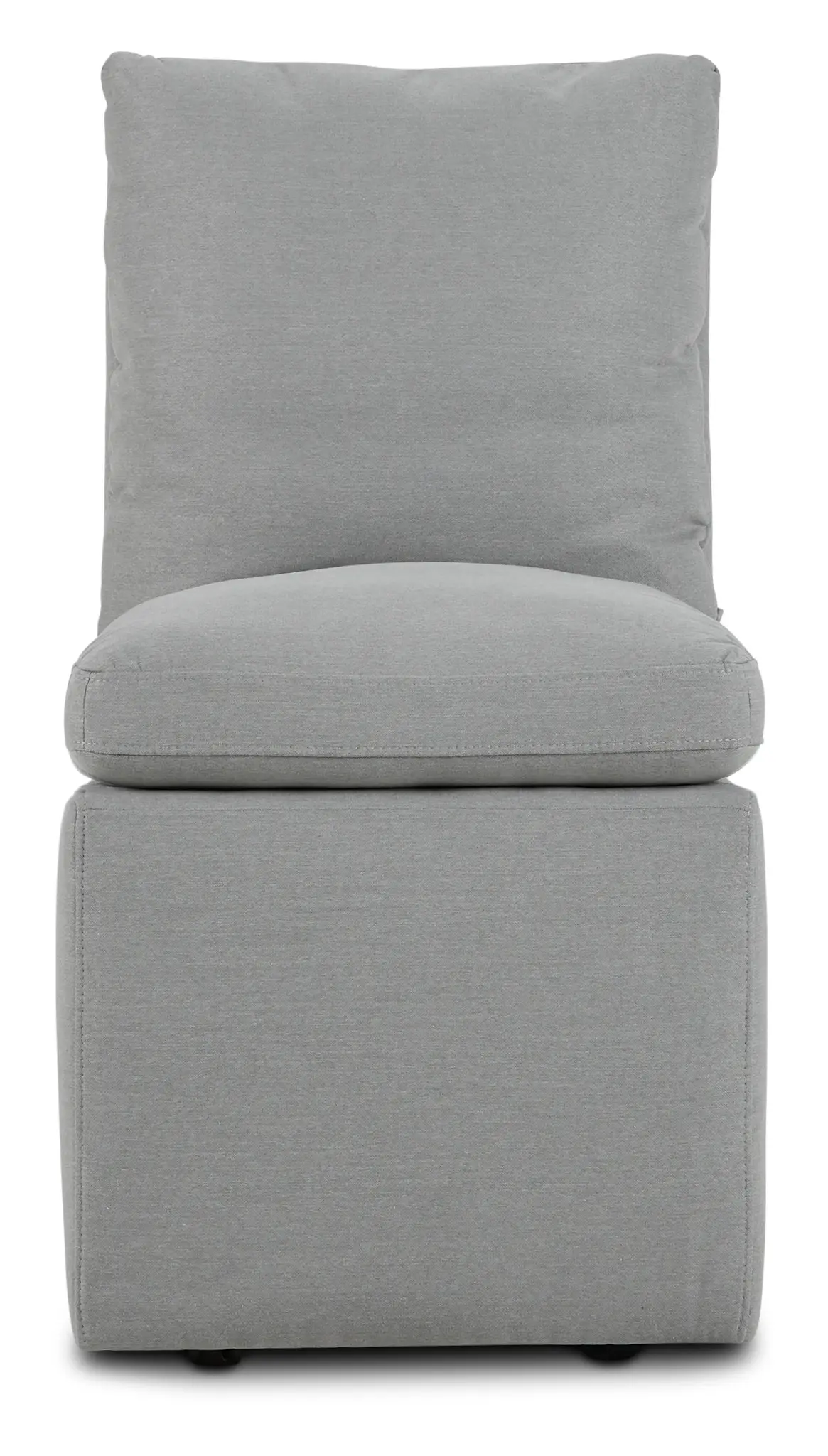 Auden Light Gray Castored Upholstered Side Chair Auden Light Gray Castored Upholstered Side Chair