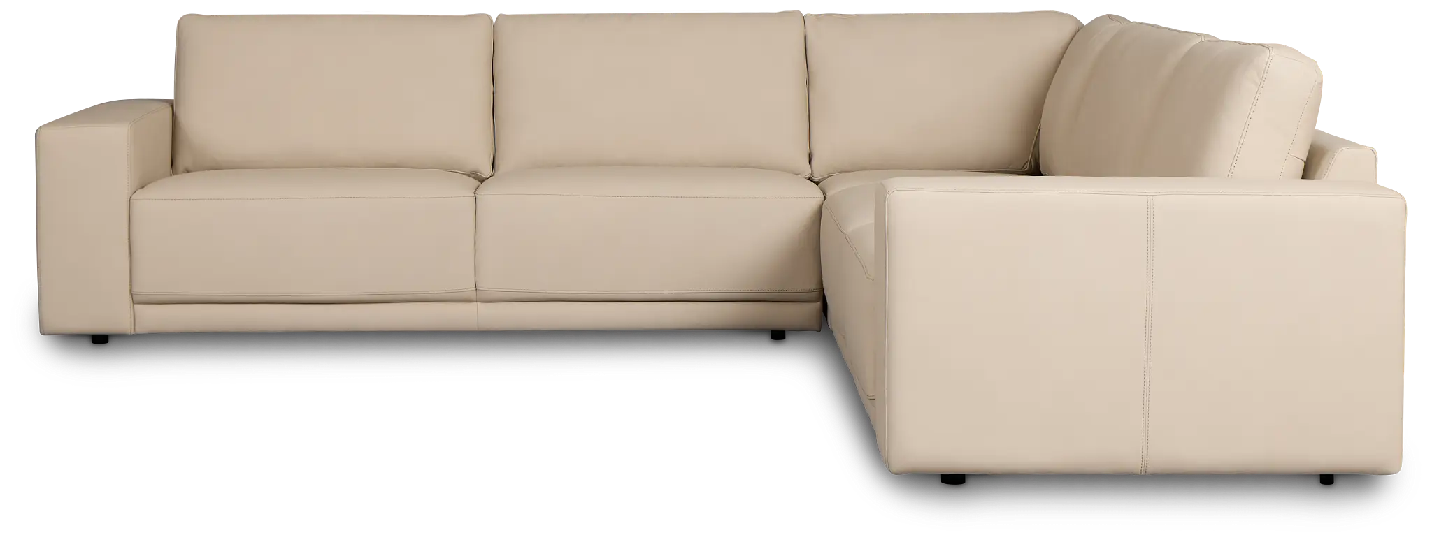 Kellan Ivory Leather Small Two-arm Sectional Kellan Ivory Leather Small Two-arm Sectional