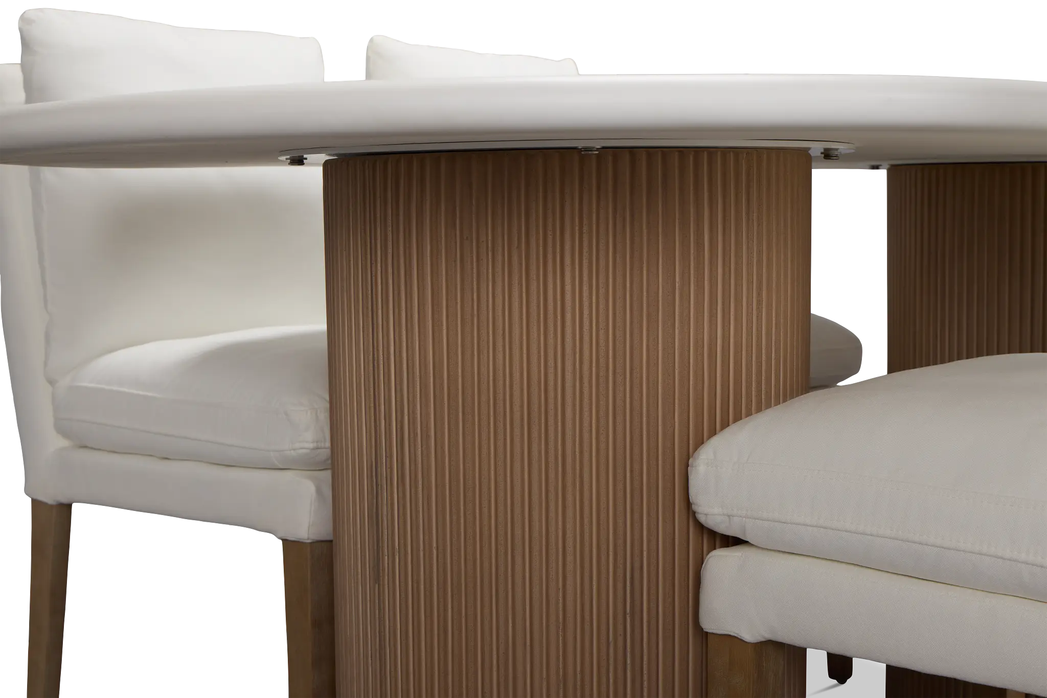 Bryant White Oval Table & 4 Upholstered Chairs Bryant White Oval Table & 4 Upholstered Chairs