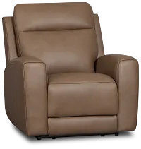 Belmont Dark Brown Lthr/vinyl Power Recliner