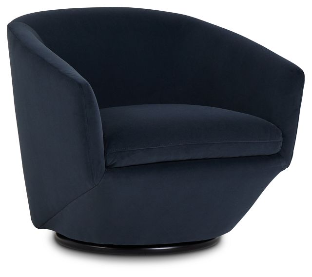 Darian Dark Gray Velvet Swivel Accent Chair (1)