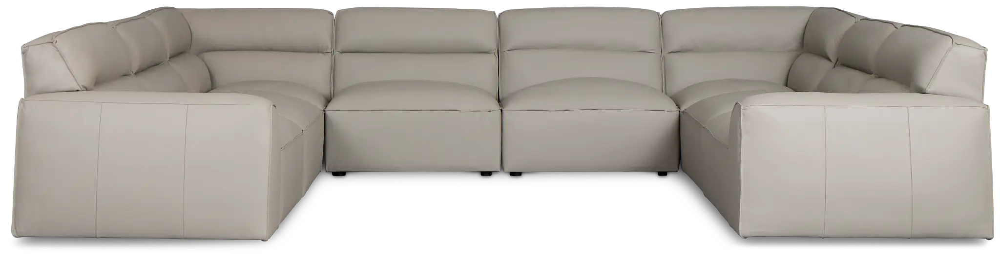 Blanca Gray Leather 8-piece Modular Sectional Blanca Gray Leather 8-piece Modular Sectional