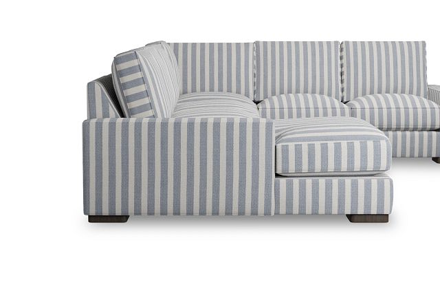 Edgewater Sea Lane Dark Blue Medium Left Chaise Sectional