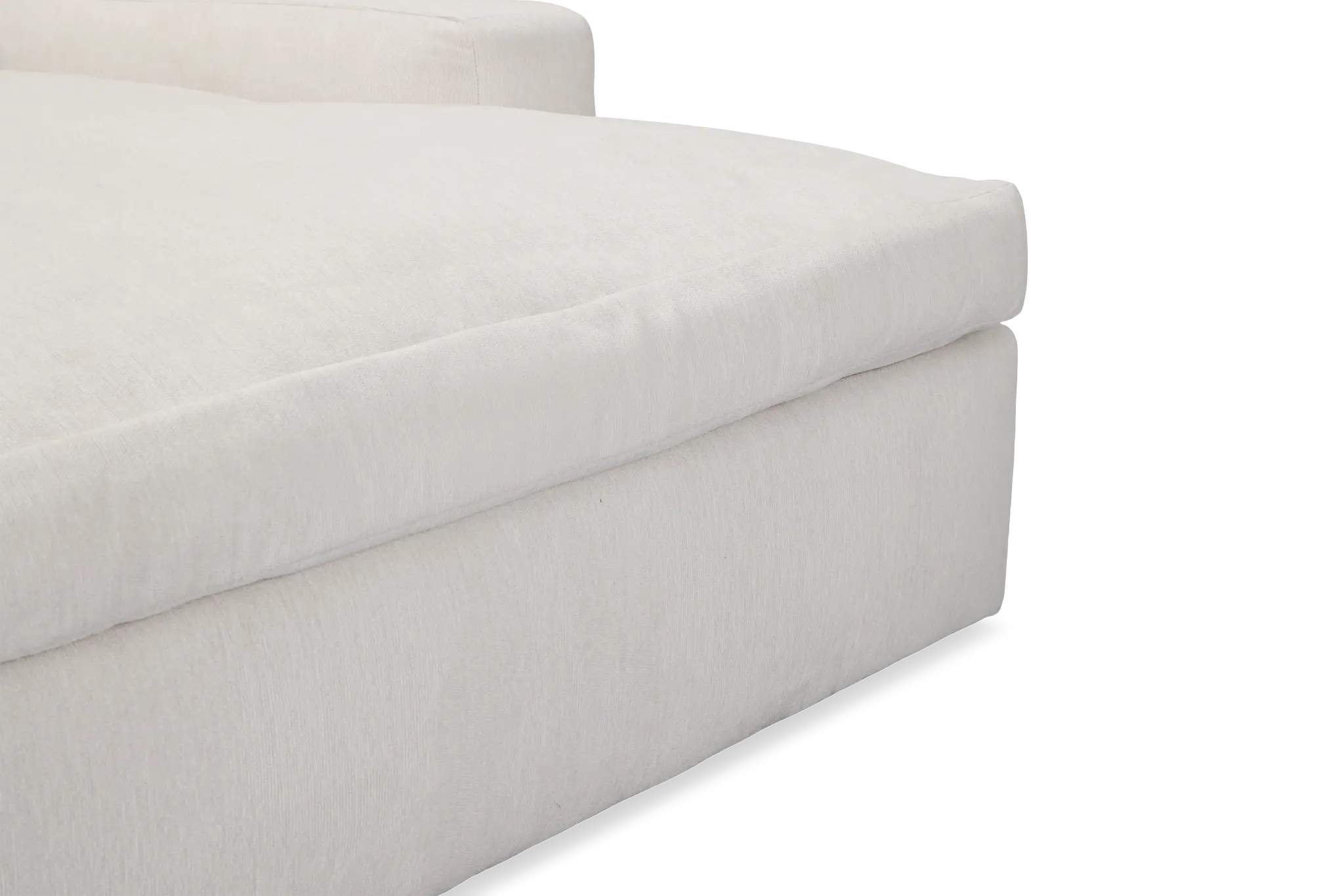 Stella Ivory Fabric Small Right Chaise Sectional Stella Ivory Fabric Small Right Chaise Sectional