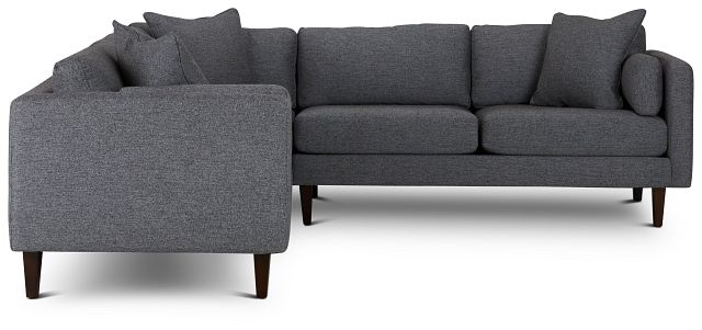 Casen Dark Gray Fabric Small Two-arm Sectional (3)