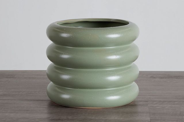 Adeline Green Ceramic Planter