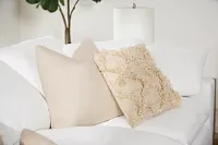 Zeke Beige 22" Accent Pillow