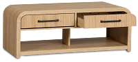 Lyndie Light Tone Drawer Rectangular Coffee Table