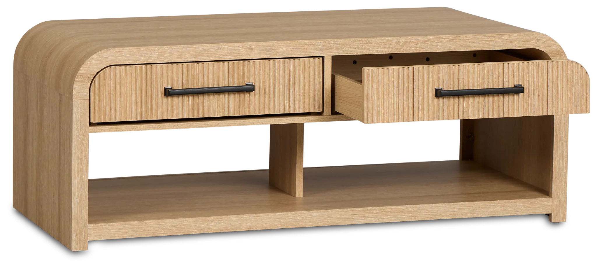 Lyndie Light Tone Drawer Rectangular Coffee Table