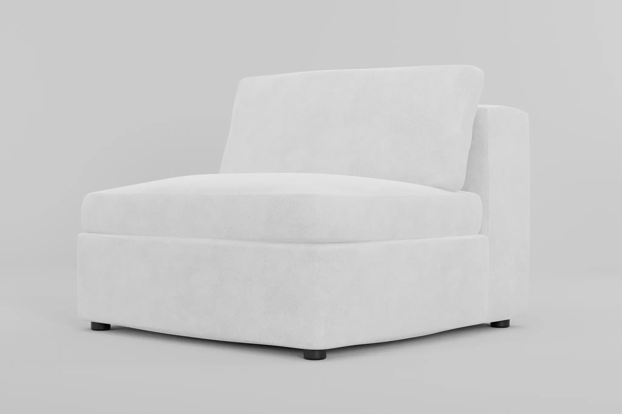 Destin Peyton White Fabric Armless Chair Destin Peyton White Fabric Armless Chair