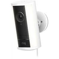 Ring Spotlight Cam Pro Plug In White Outdoor Security Cameras