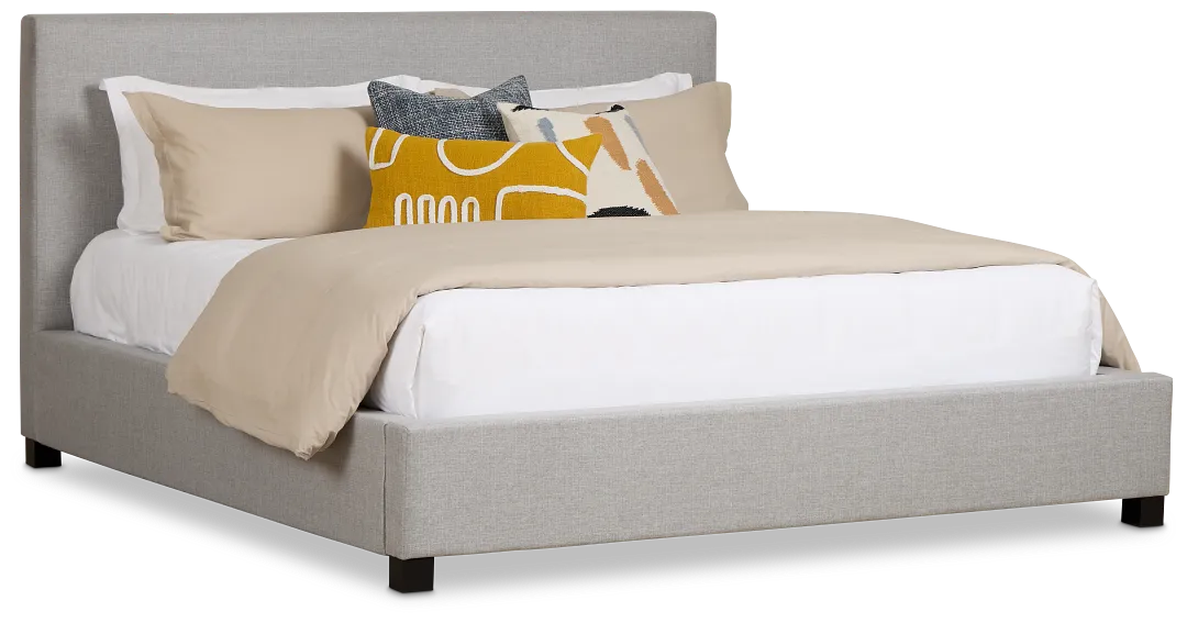 Monica Light Gray Uph Platform Storage Bed