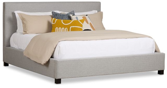 Monica Light Gray Uph Platform Storage Bed