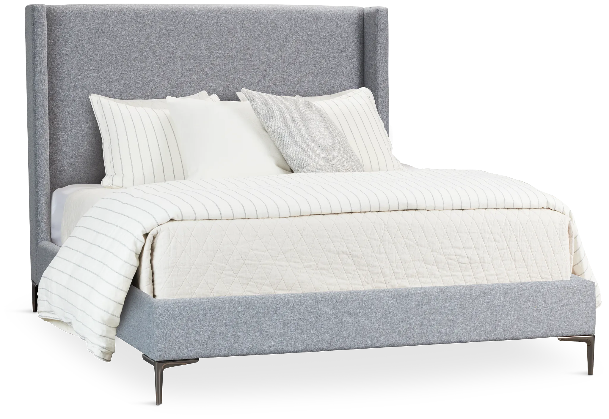 Kent Gray Uph Panel Bed