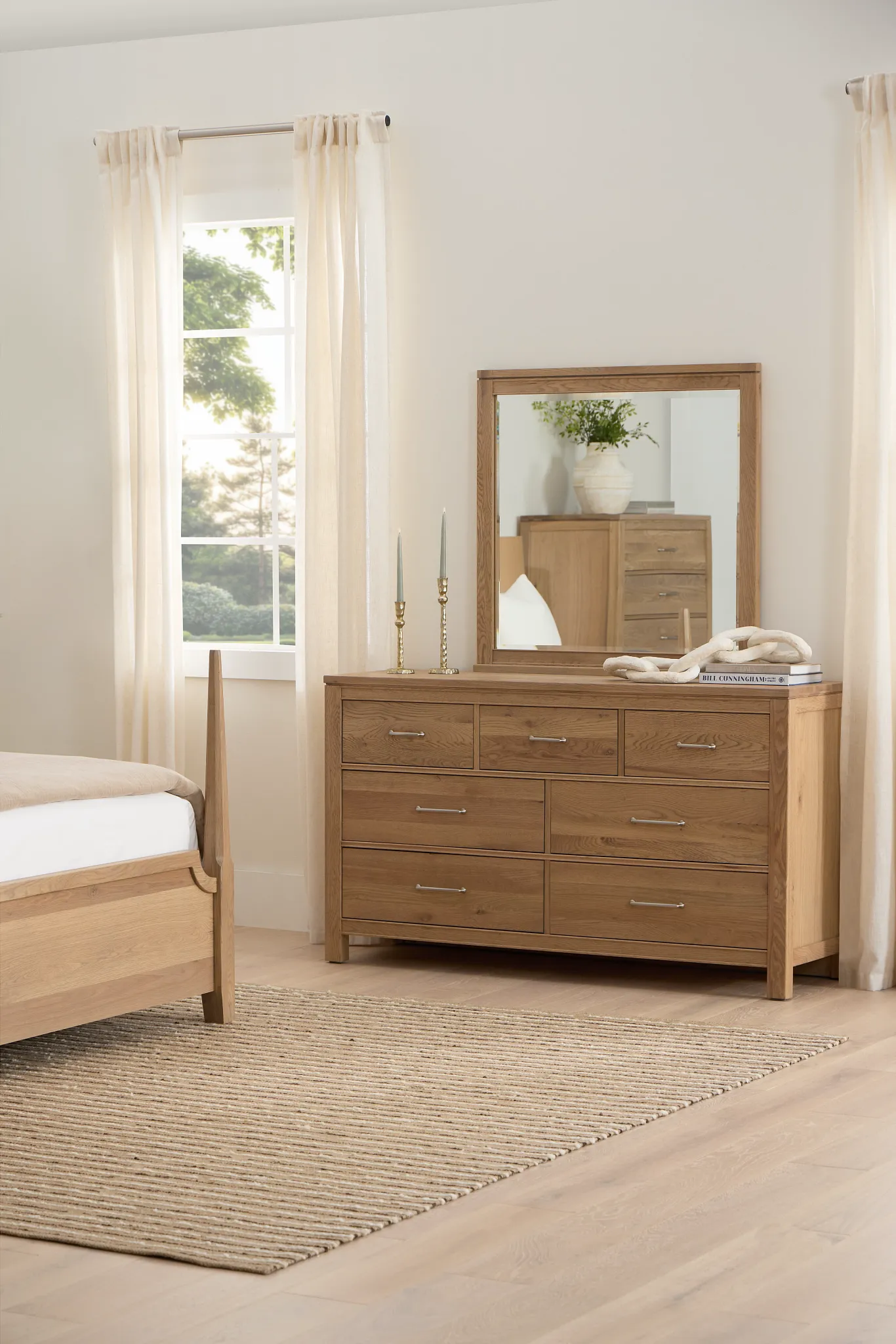 Carolina Light Tone Dresser & Mirror