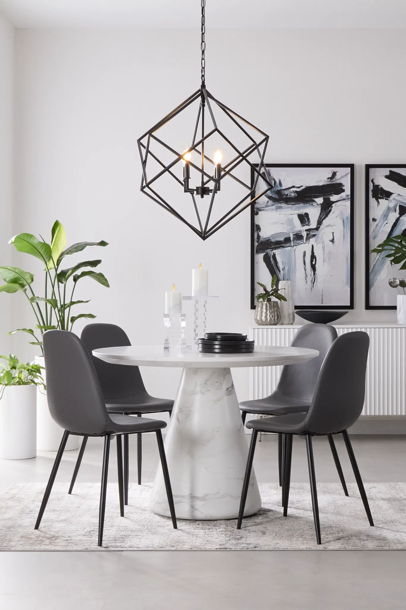 Merrick White Round Table