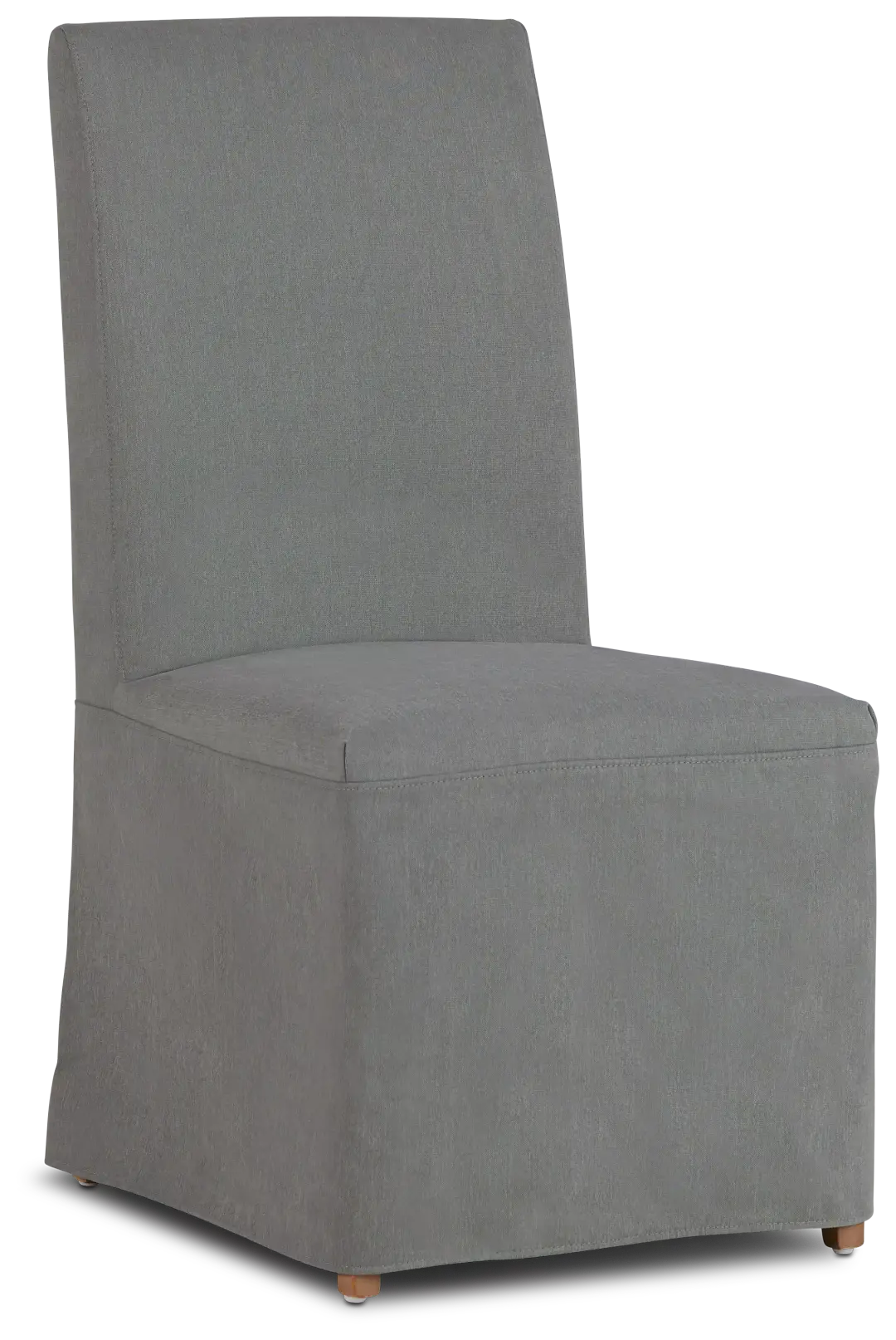 Destination Light Gray Long Slipcover Chair With Light Tone Leg Destination Light Gray Long Slipcover Chair With Light Tone Leg