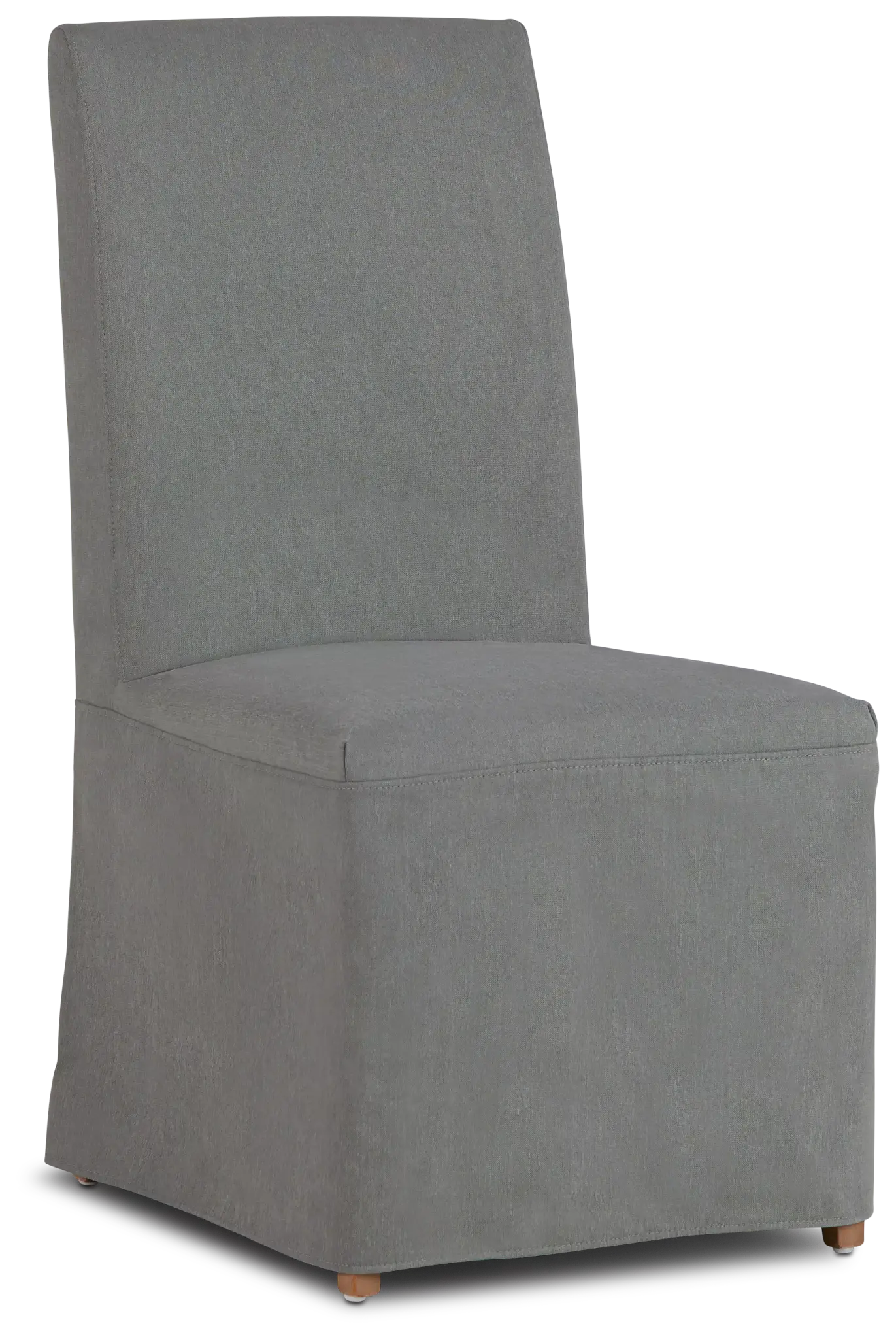 Destination Light Gray Long Slipcover Chair With Light Tone Leg Destination Light Gray Long Slipcover Chair With Light Tone Leg