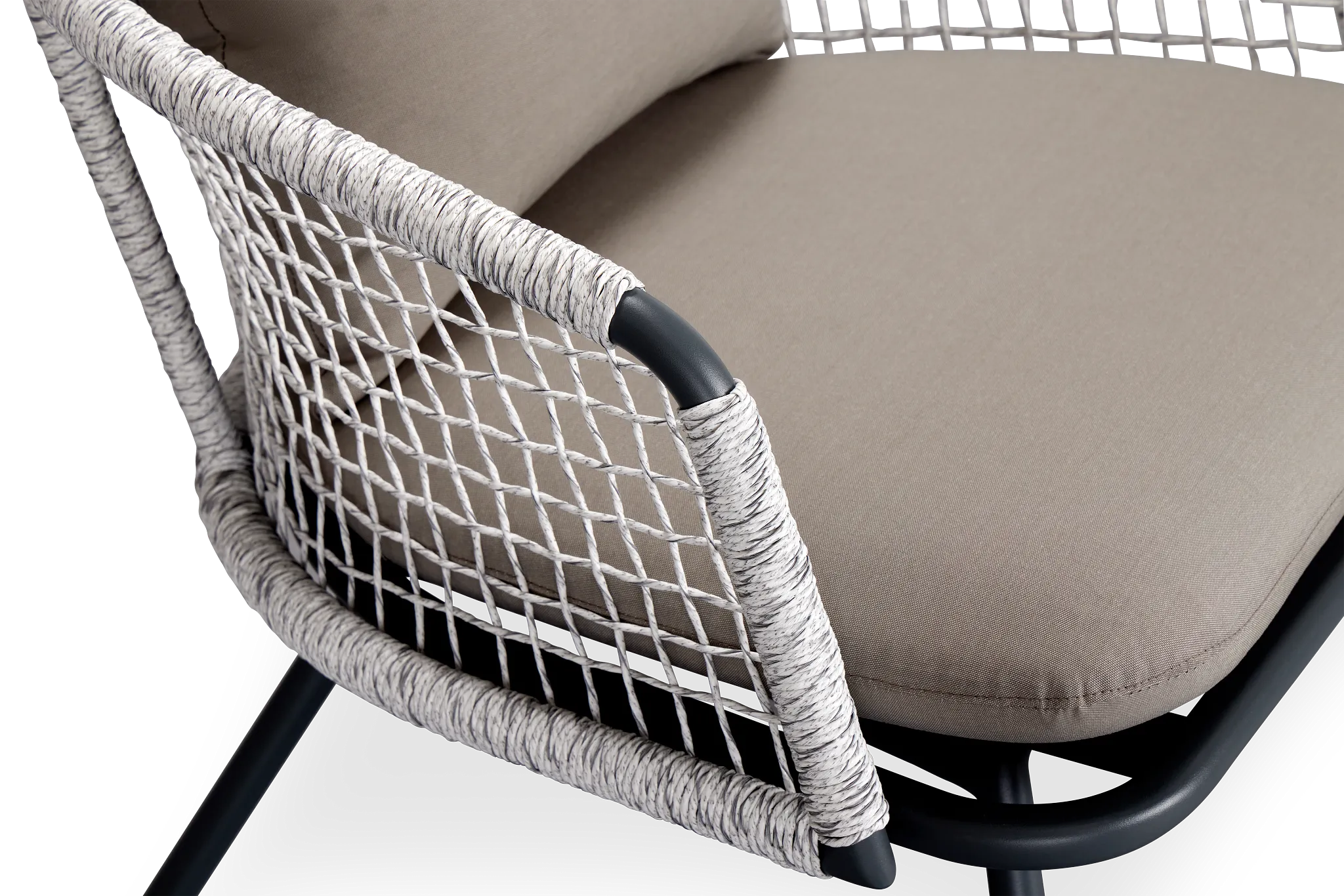 Malaga Gray Woven Arm Chair