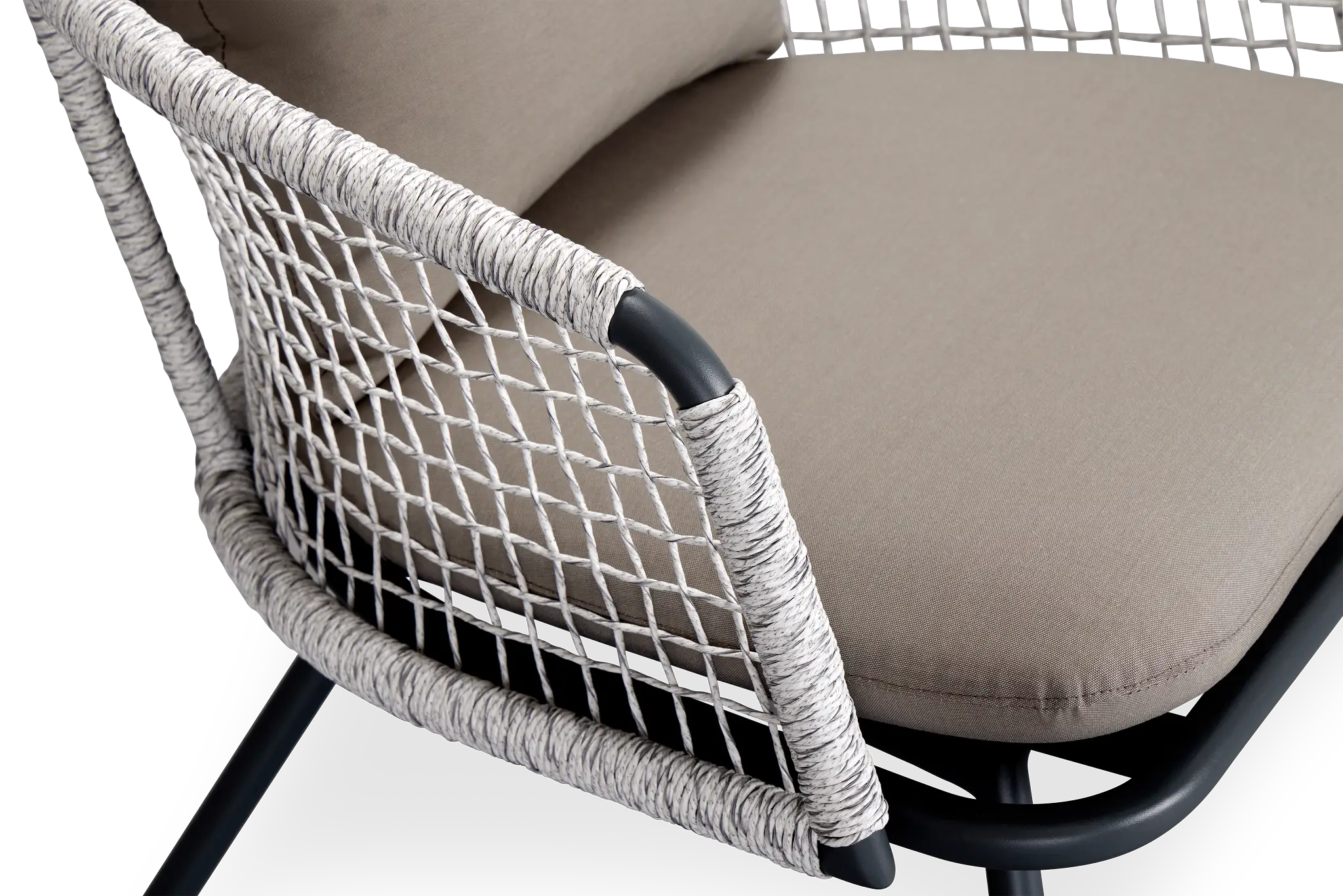 Malaga Gray Woven Arm Chair Malaga Gray Woven Arm Chair
