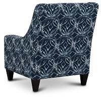 Gerardo Dark Blue Fabric Accent Chair