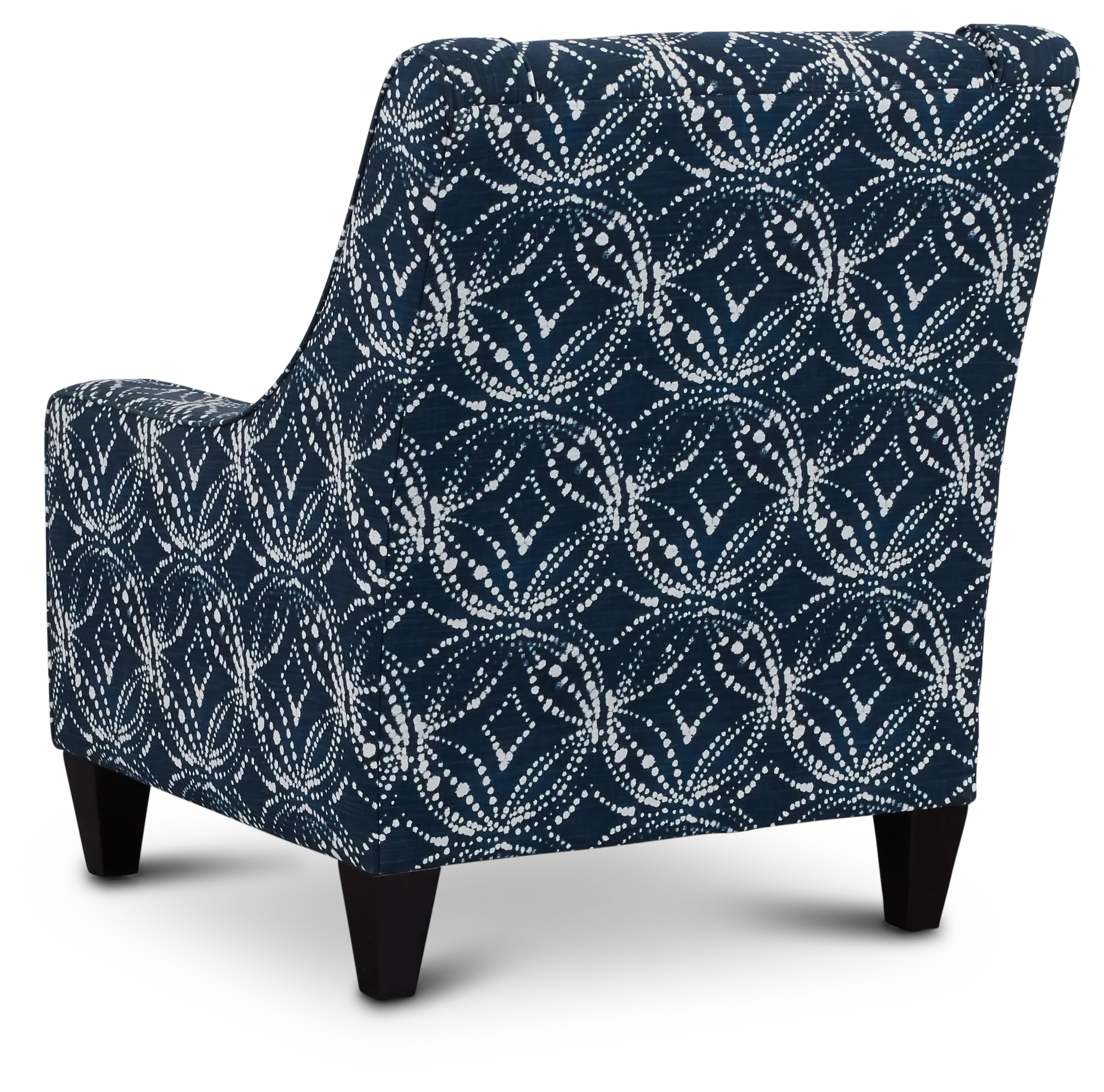 Gerardo Dark Blue Fabric Accent Chair