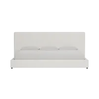 Grayton Gellar White 54" Upholstered Platform Bed