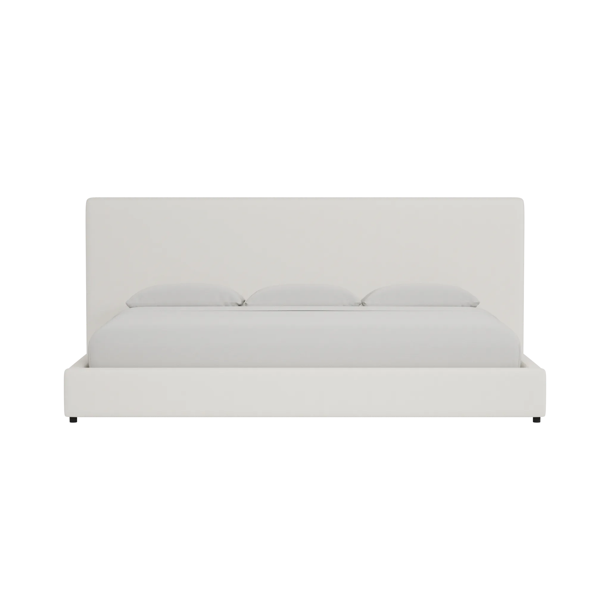 Grayton Gellar White 54" Upholstered Platform Bed