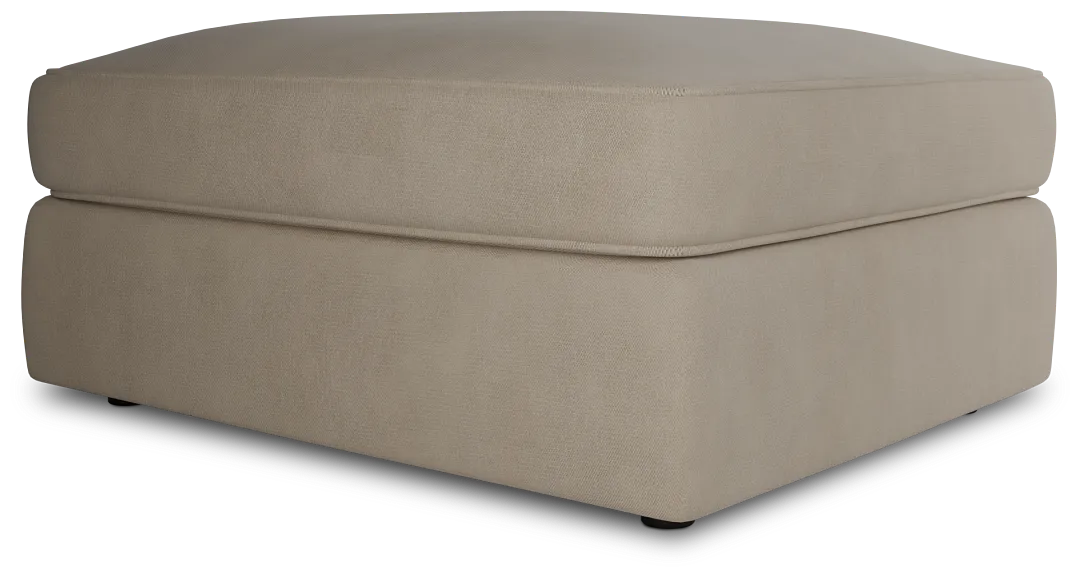 Siesta Peyton Beige Fabric Ottoman