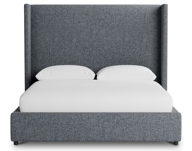 Captiva Elavation Gray 60" Upholstered Shelter Bed