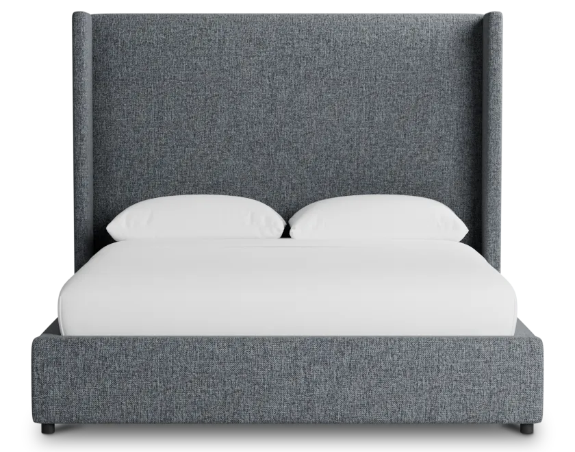 Captiva Elavation Gray 60" Upholstered Shelter Bed