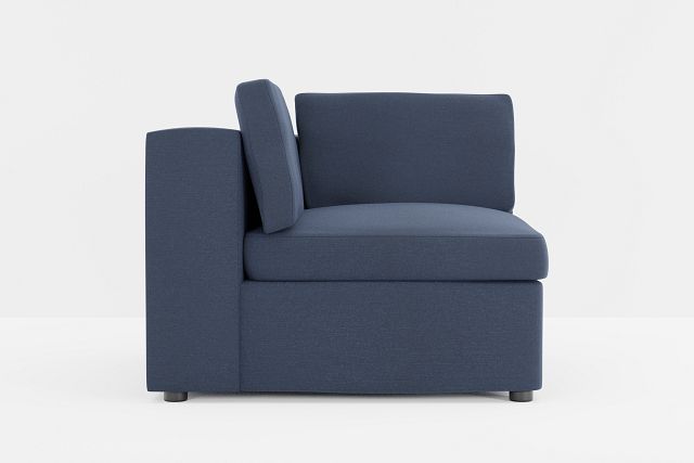 Destin Peyton Dark Blue Fabric Corner Chair