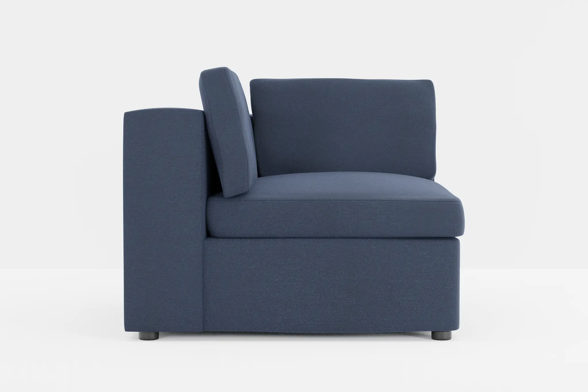 Destin Peyton Dark Blue Fabric Corner Chair Destin Peyton Dark Blue Fabric Corner Chair