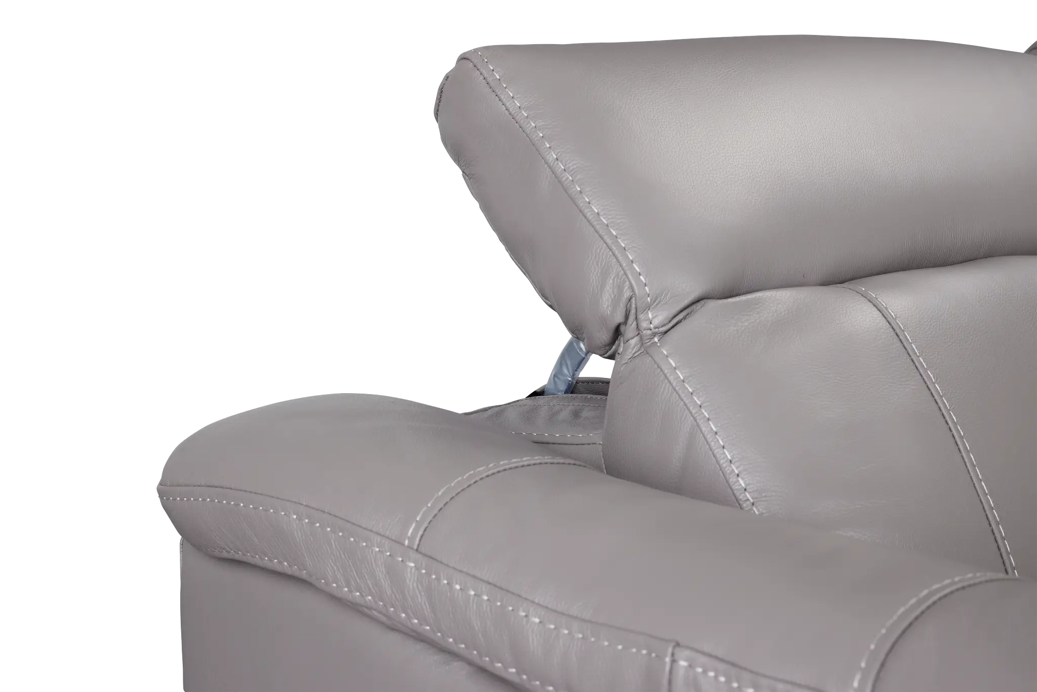 Marion Gray Lthr/vinyl Small Two-arm Power Reclining Sectional Marion Gray Lthr/vinyl Small Two-arm Power Reclining Sectional