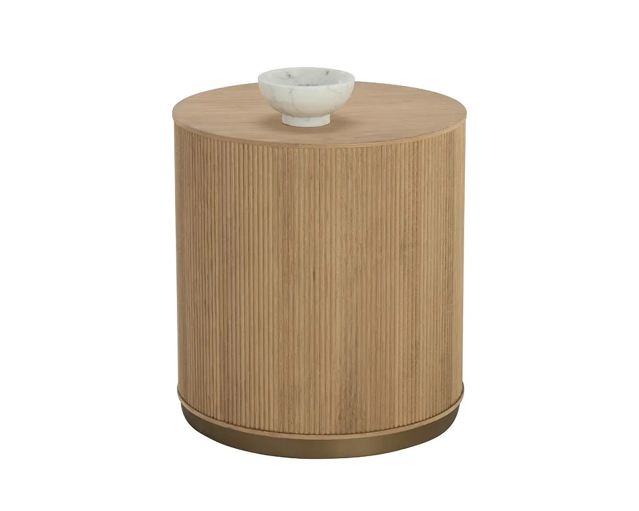 Delphi Light Tone Round End Table
