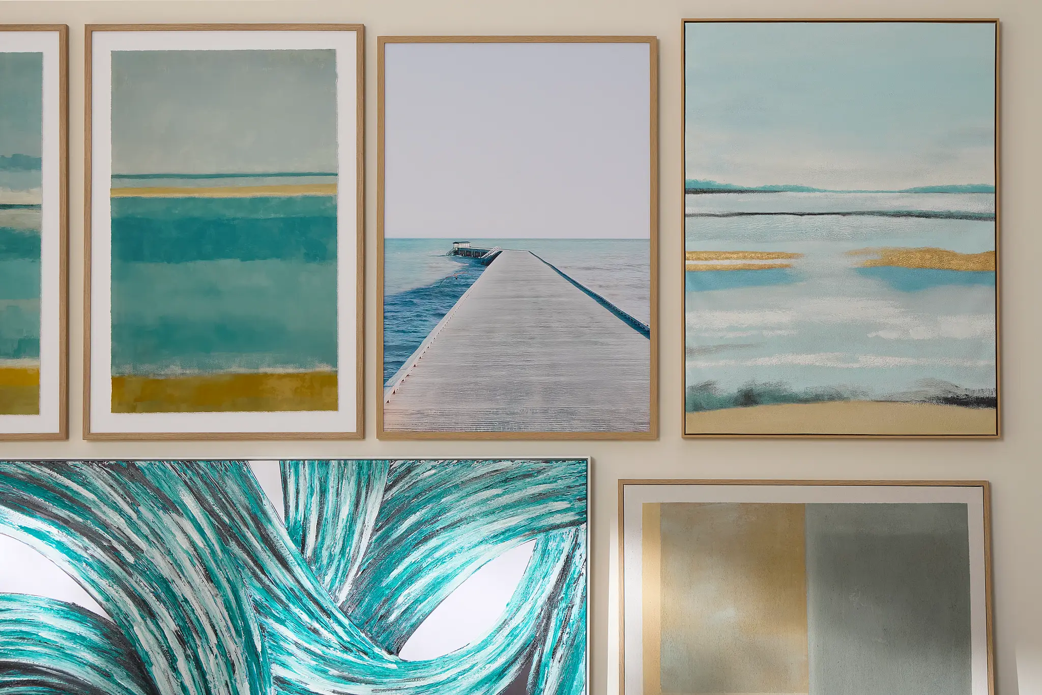 Distance Light Blue Framed Wall Art Distance Light Blue Framed Wall Art