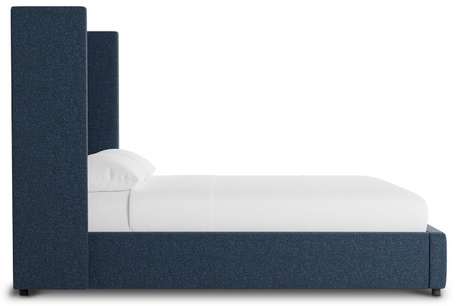 Captiva Elite Dark Blue 60" Upholstered Shelter Bed