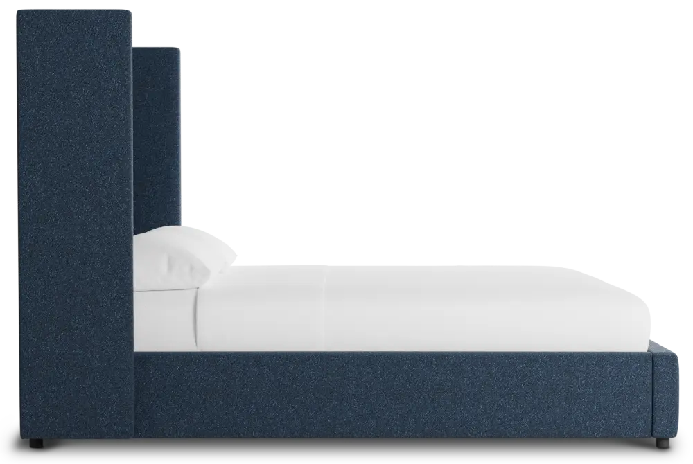 Captiva Elite Dark Blue 60" Upholstered Shelter Bed Captiva Elite Dark Blue 60" Upholstered Shelter Bed