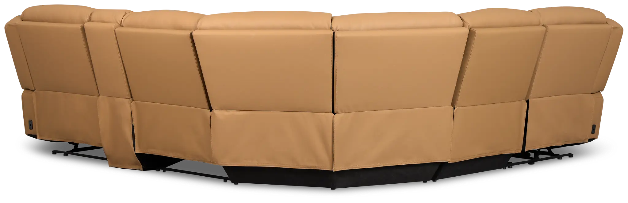 Wilder Brown Leather Medium Triple Power 2-arm Sectional Wilder Brown Leather Medium Triple Power 2-arm Sectional