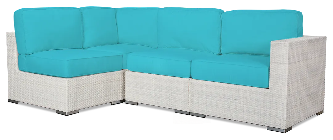 Biscayne Dark Teal 4-piece Modular Sectional
