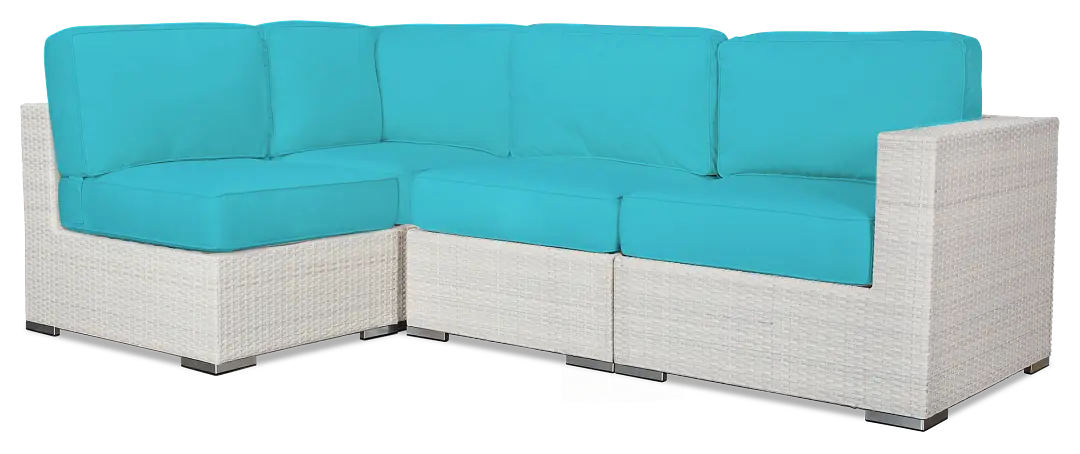 Biscayne Dark Teal 4-piece Modular Sectional Biscayne Dark Teal 4-piece Modular Sectional