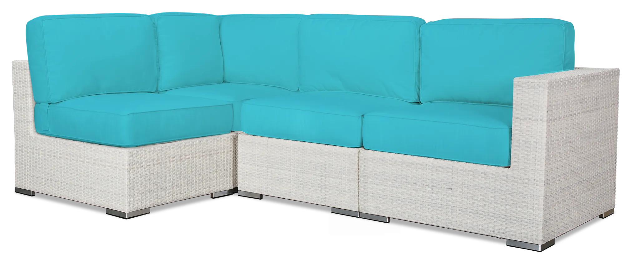 Biscayne Dark Teal 4-piece Modular Sectional