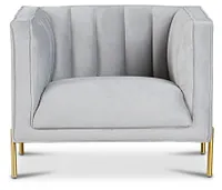 Bella Gray Velvet Chair